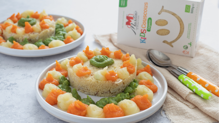 Couscous with cod and vegetable cream