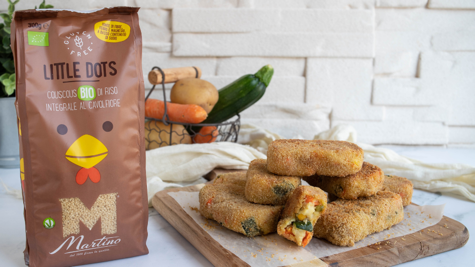 Vegetable sticks with couscous