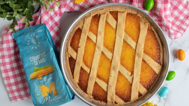 Gluten-free pastiera with corn couscous
