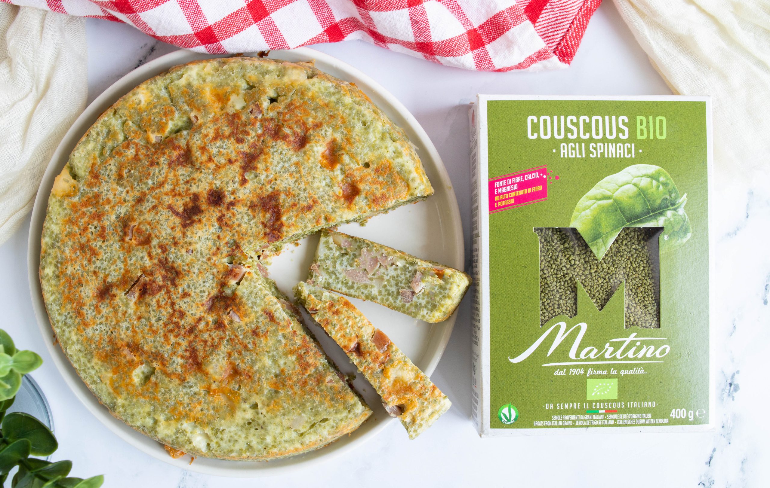 Ricotta and Spinach Couscous Pie