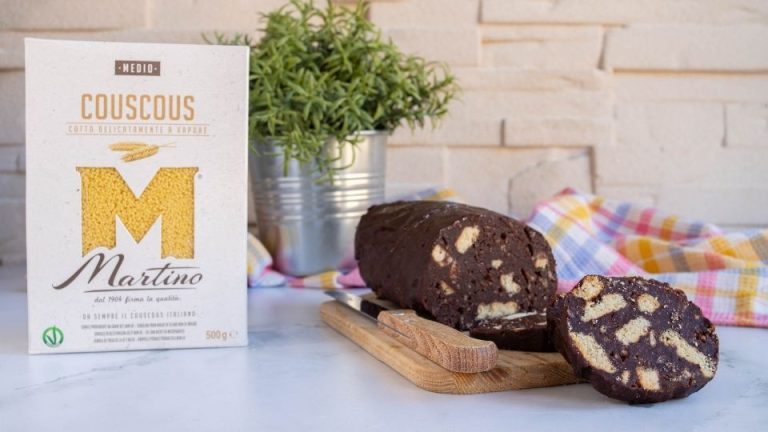 Chocolate salami and couscous