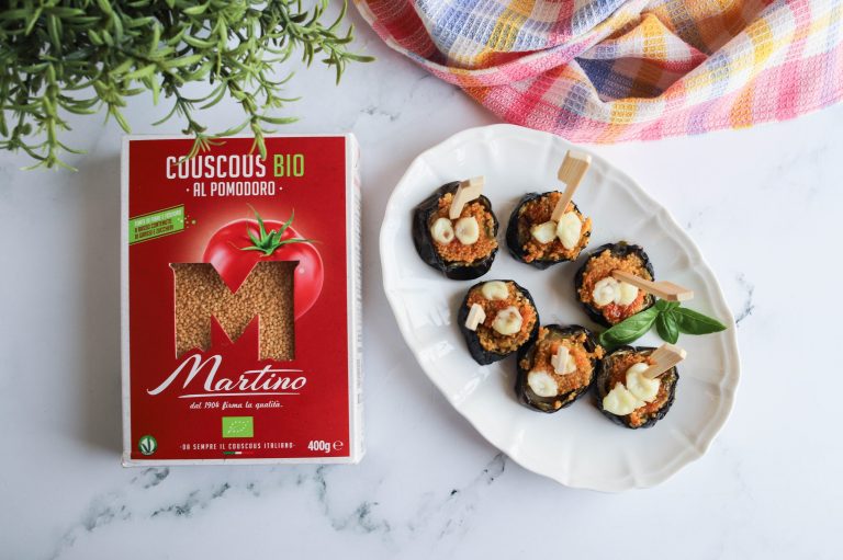 Eggplant medallions with couscous