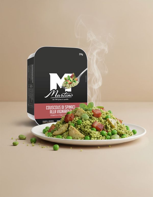 Couscous di spinaci alla vignarola