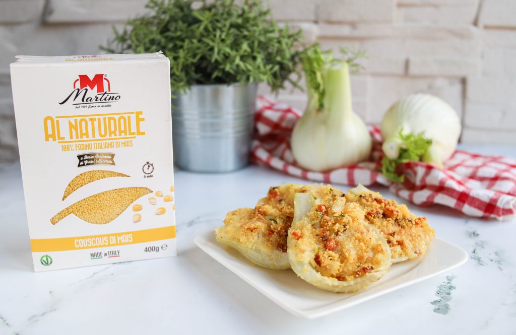 FINOCCHI RIPIENI DI COUSCOUS DI MAIS AL FORNO