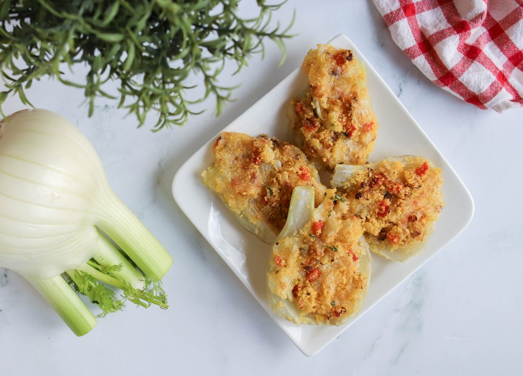 FINOCCHI RIPIENI DI COUSCOUS DI MAIS AL FORNO