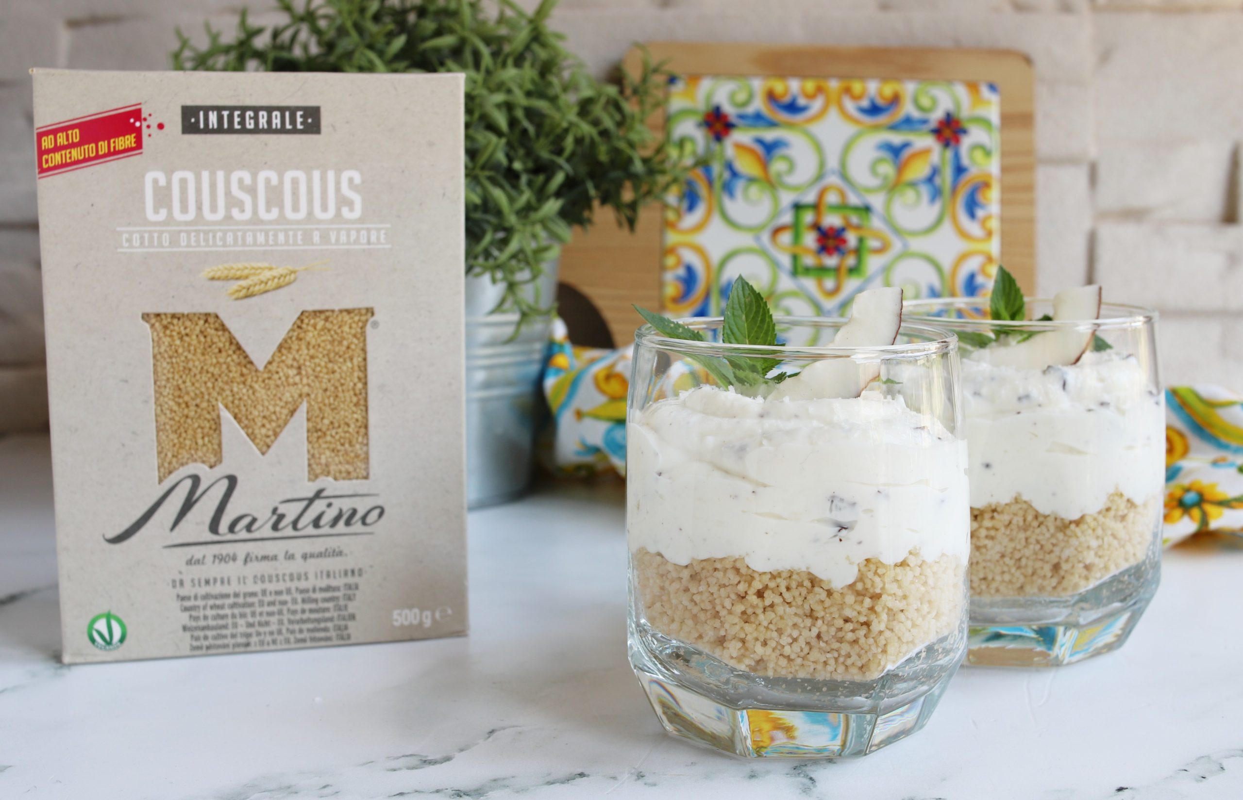 LIGHT COCONUT CUPS WITH WHOLE-WHEAT COUSCOUS