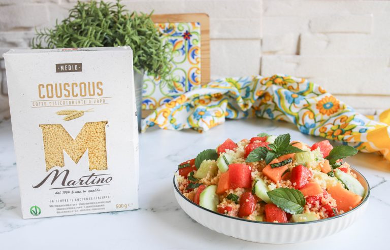 COUSCOUS CON MELONE ANGURIA E CETRIOLI