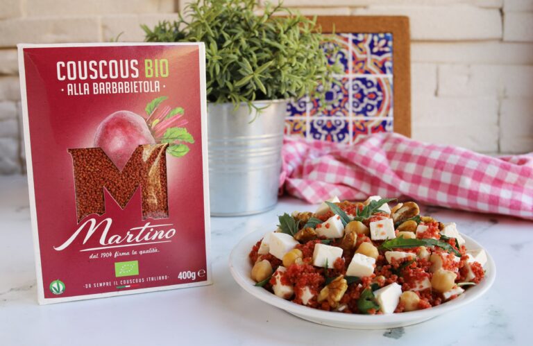 COUSCOUS ALLA BARBABIETOLA CON CECI, NOCI E PRIMO SALE