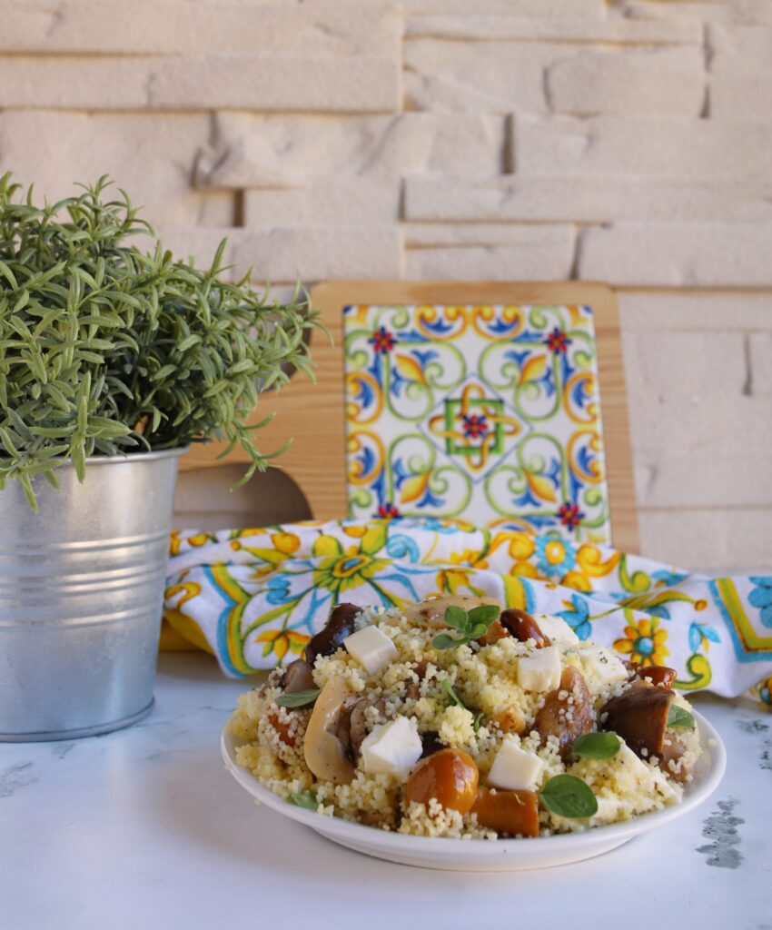 COUSCOUS CON FUNGHI E MOZZARELLA